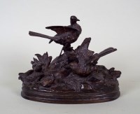 Lot 338 - A French Animalier group, two birds and...