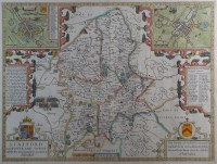 Lot 353 - A hand coloured map by John Speed dated 1610...