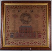 Lot 355 - An early Victorian sampler the work of 'Nanny...
