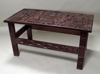 Lot 367 - A carved hardwood table, Benin, Nigeria, first...