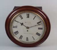 Lot 378 - A Victorian single fusee wall timepiece, the...