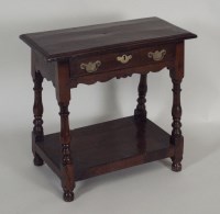 Lot 405 - A 17th century style joined oak occasional...
