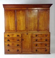 Lot 412 - A mid 19th century Welsh oak housekeeper's...