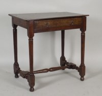 Lot 415 - A late 17th century joined oak side table, the...