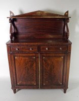 Lot 428 - A Regency rosewood brass line strung two door...