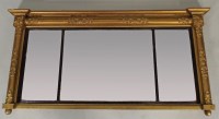 Lot 450 - A Regency landscape overmantel mirror the...