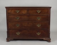 Lot 459 - A George III mahogany chest of two short over...
