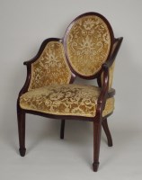 Lot 466 - An Edwardian mahogany boxwood line strung...