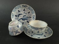 Lot 16 - Ca Mau: Two blue and white 'Landscape, Panel...