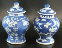 Lot 36 - A matched pair of Chinese blue and white...