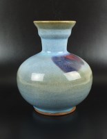 Lot 44 - A Chinese Jun Yao style vase, with bulbous...