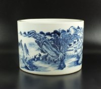 Lot 52 - A Chinese blue and white porcelain bitong,...