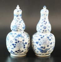 Lot 61 - A matched pair of Chinese blue and white...