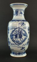 Lot 72 - A Chinese blue and white porcelain vase, 20th...