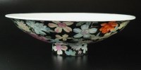 Lot 84 - A Chinese famille noir pedestal dish, Qing...