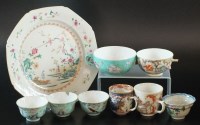 Lot 86 - A group of Chinese polychrome wares, 18th...