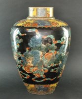 Lot 117 - A large Japanese vase, Meiji Period, late 19th...