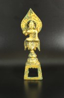 Lot 126 - A Chinese small gilt bronze figure of a Buddha...