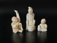 Lot 162 - A group of three Japanese ivory carvings,...