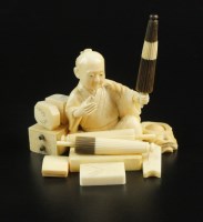 Lot 170 - A Japanese sectional marine ivory and wood...