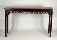 Lot 200 - A large Chinese rosewood alter table, 19th...