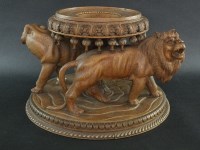 Lot 226 - A carved sandal wood pedestal stand in the...