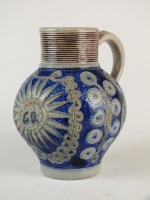 Lot 6 - A German Westerwald stoneware jug, 18th...