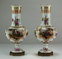 Lot 12 - A pair of Hochst porcelain vases, probably...