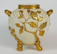Lot 75 - A Royal Worcester twin handled vase, late 19th...