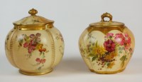 Lot 77 - A Royal Worcester lobed vase and cover, circa...