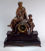 Lot 183 - A late 19th century patinated spelter and...