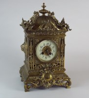 Lot 186 - A late 19th century cast brass eight day...
