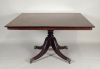 Lot 192 - A George IV and later mahogany triple pillar...