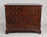 Lot 196 - A George III mahogany chest of two short over...