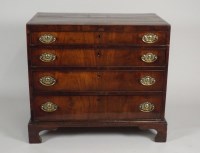 Lot 198 - A George III mahogany chest of four long...