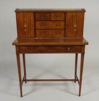 Lot 205 - An Edwardian mahogany boxwood and ebony line...