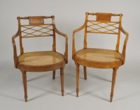 Lot 213 - Two early 20th century birchwood open...