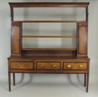 Lot 251 - A George III oak crossbanded mahogany...