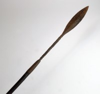 Lot 40 - A 19th century East African spear with twisted...