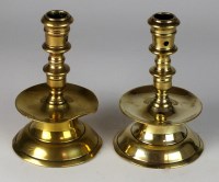 Lot 114 - A pair of 17th century style Dutch brass...