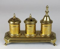 Lot 116 - a late 18th/early 19th century brass ink...