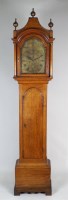 Lot 174 - A George III oak eight day longcase clock, the...