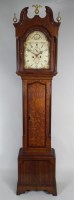 Lot 180 - A George III oak eight day longcase clock, the...