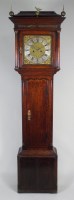 Lot 183 - A George III oak eight day longcase clock, the...