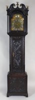 Lot 185 - A George III and later oak eight day longcase...