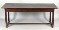 Lot 219 - A George III oak farmhouse table, the four...