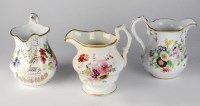 Lot 30 - Two 19th century English porcelain jugs,...