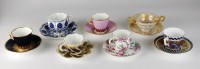 Lot 33 - Six assorted Coalport cups and saucers, circa...