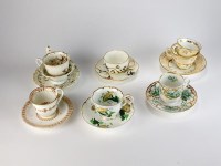 Lot 37 - A collection of cups and saucers, early-mid...
