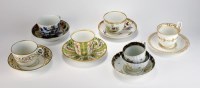 Lot 38 - European and English cups and saucers, 19th...